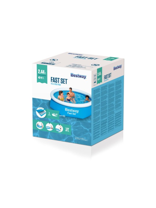 Bestway fast set täytettävä uima-allas pyöreä 244x66 cm 57265