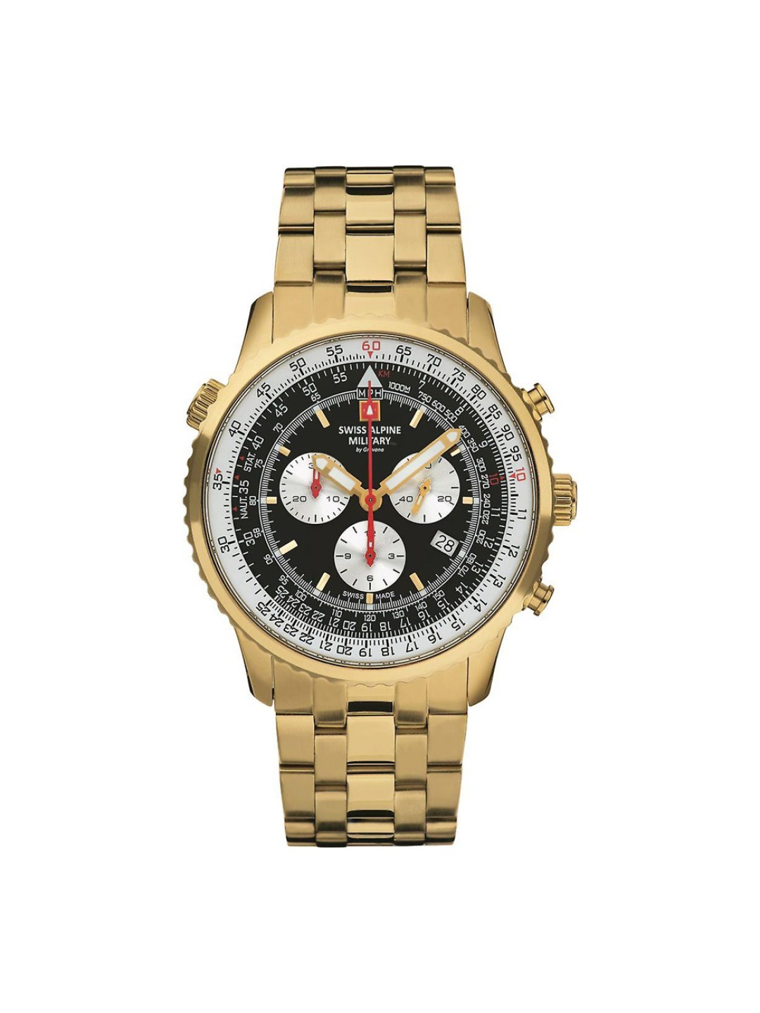 Swiss Alpine Military 7078.9117SAM Miesten Rannekello Chronograph