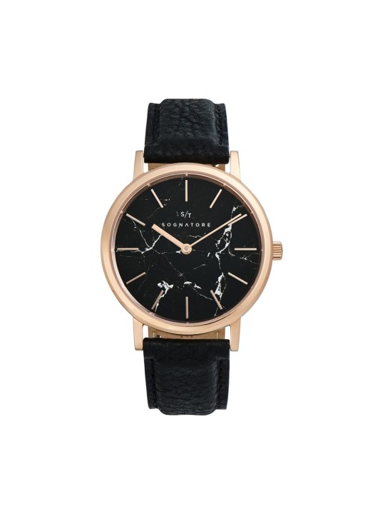 Sognatore Marble Black Rose Gold Naisten Rannekello / Miesten Rannekello