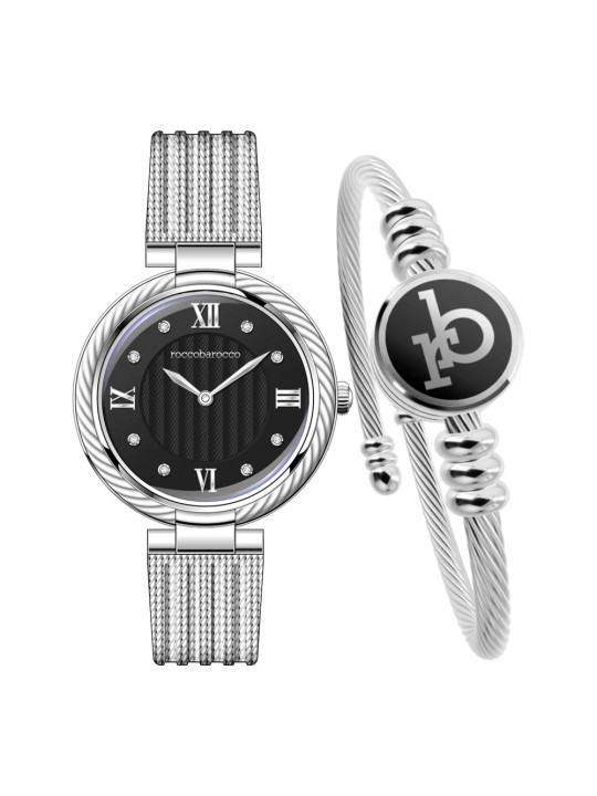 Roccobarocco RB.4469S-01M Naisten Rannekello and Bangle Set
