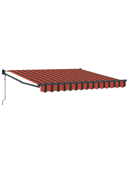 Automaattisesti sisäänvedettävä markiisi oranssi ja ruskea 300x250 cm