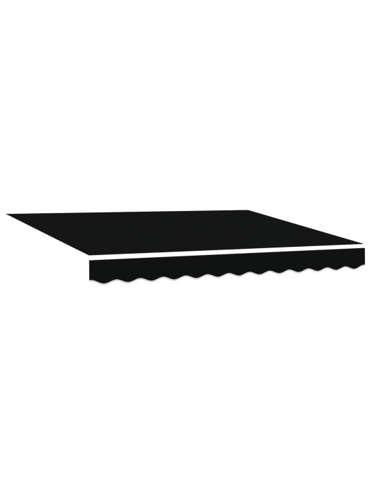 Manuaalinen sisäänvedettävä markiisi musta 300x250 cm