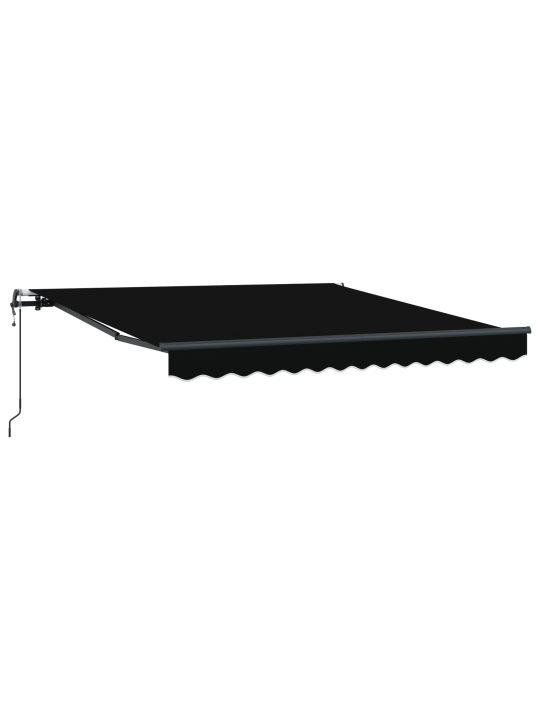 Automaattinen sisäänvedettävä markiisi musta 300x250 cm