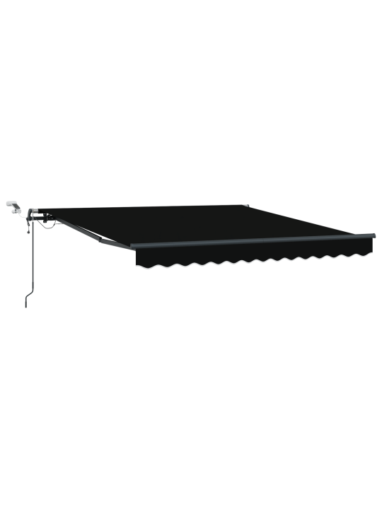 Automaattinen sisäänvedettävä markiisi led-valolla musta 300x250 cm
