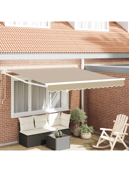Automaattinen sisäänvedettävä markiisi beige 300x250 cm