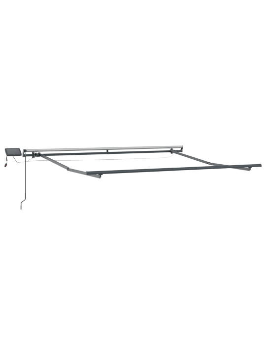Manuaalinen sisäänvedettävä markiisi led vaaleanharmaa 300x250 cm