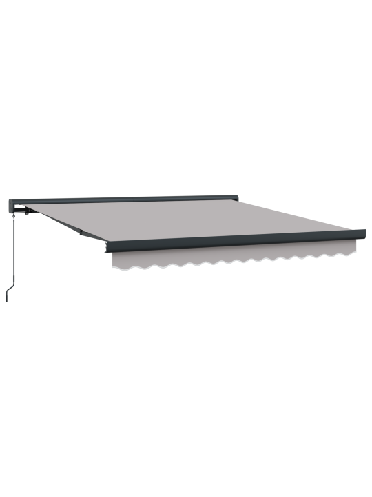 Manuaalinen sisäänvedettävä markiisi vaaleanharmaa 300x250 cm