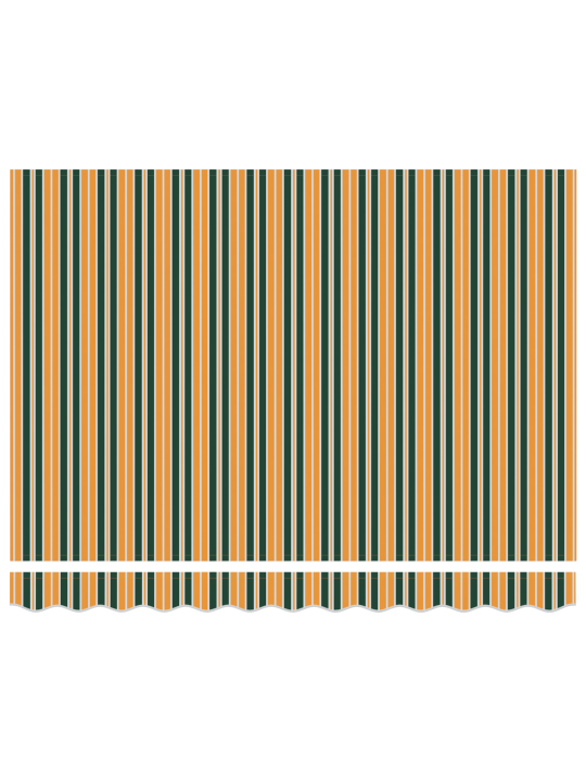 Automaattinen sisäänvedettävä markiisi vihreä ja keltainen 300x250 cm