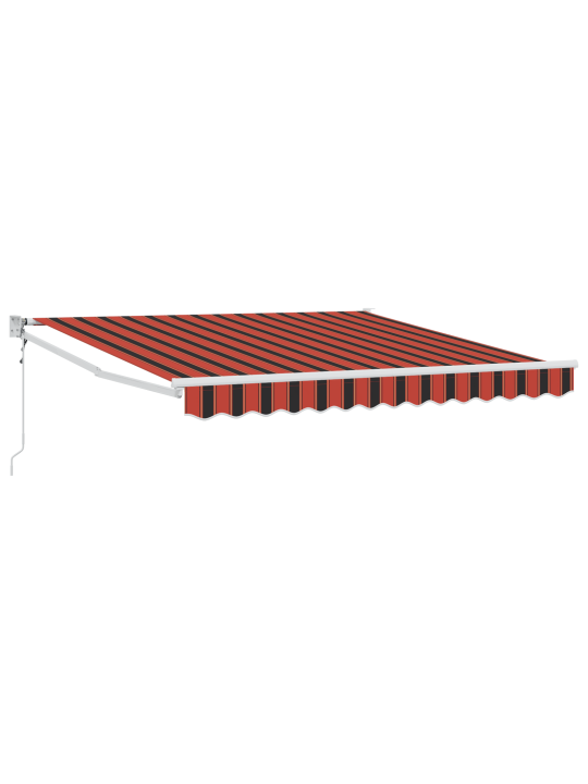Automaattinen sisäänvedettävä markiis oranssi ja ruskea 350x250 cm