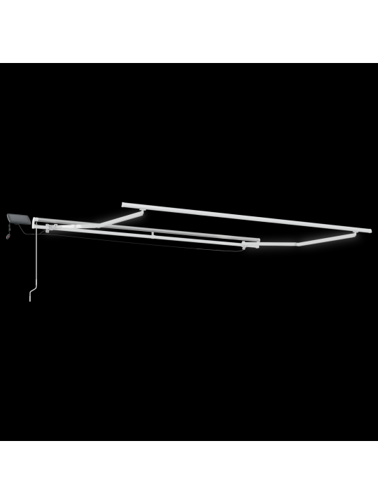 Manuaalinen sisäänvedettävä markiisi led-väriraidalla 350x250 cm