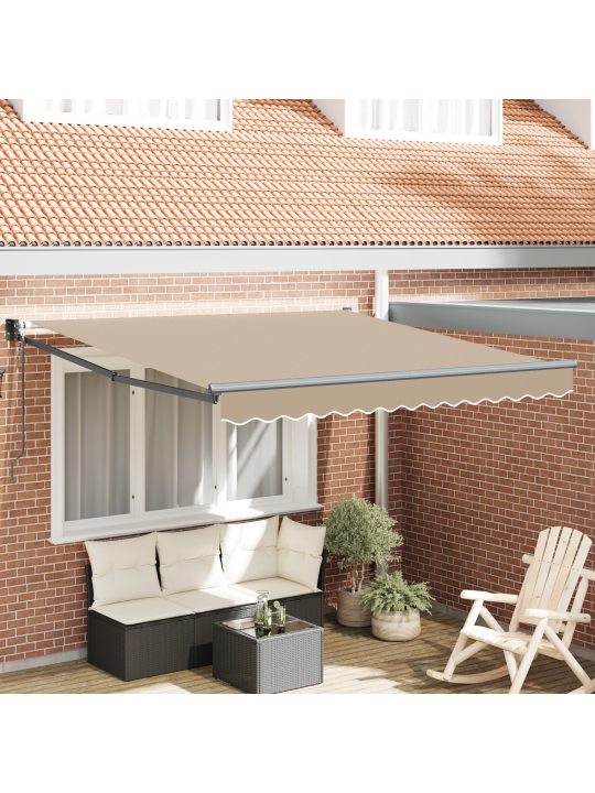 Automaattinen sisäänvedettävä markiisi beige 350x250 cm