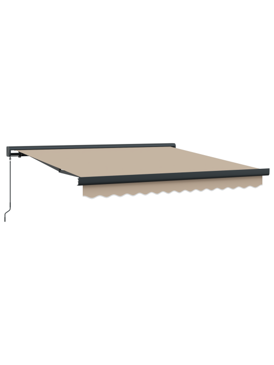 Manuaalinen sisäänvedettävä markiisi beige 350x250 cm
