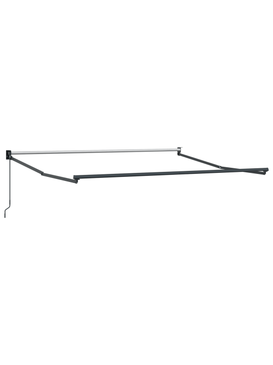 Manuaalinen sisäänvedettävä markiisi vaalea harmaa 350x250 cm