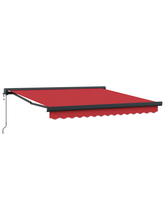 Automaattinen sisäänvedettävä markiisi punainen 350x250 cm