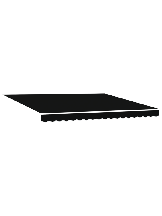 Automattinen sisäänvedettävä markiisi musta 400x300 cm