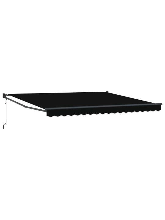 Automaattisesti sisäänvedettävä markiisi musta 400x300 cm
