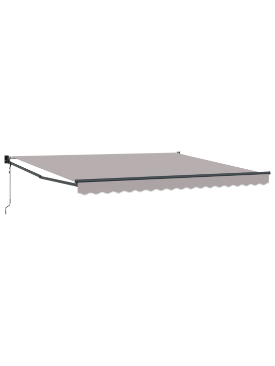 Automaattisesti sisäänvedettävä markiisi vaaleanharmaa 400x300 cm