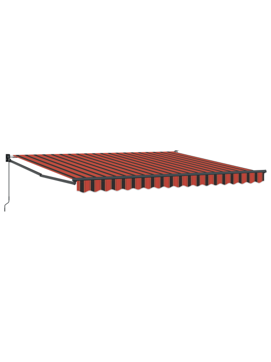 Automaattisesti sisäänvedettävä markiisi keltainen ja oranssi 400x350 cm