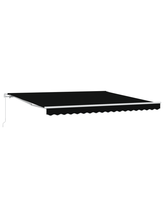 Manuaalinen sisäänvedettävä markiisi musta 400x350 cm