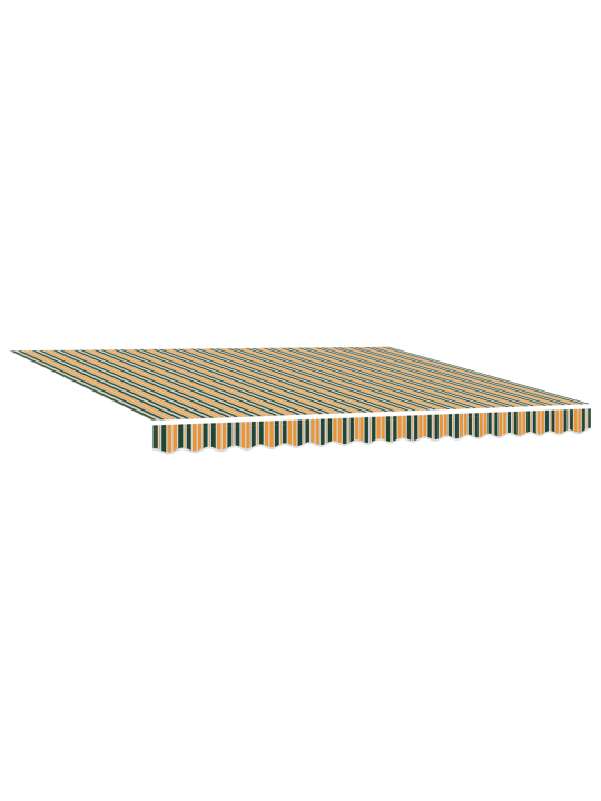 Automaattinen sisäänvedettävä markiisi led-valoilla vihreä ja keltainen 400x350 cm
