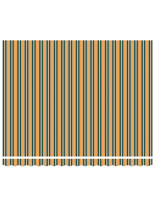 Automaattinen sisäänvedettävä markiisi led-valoilla vihreä ja keltainen 400x350 cm