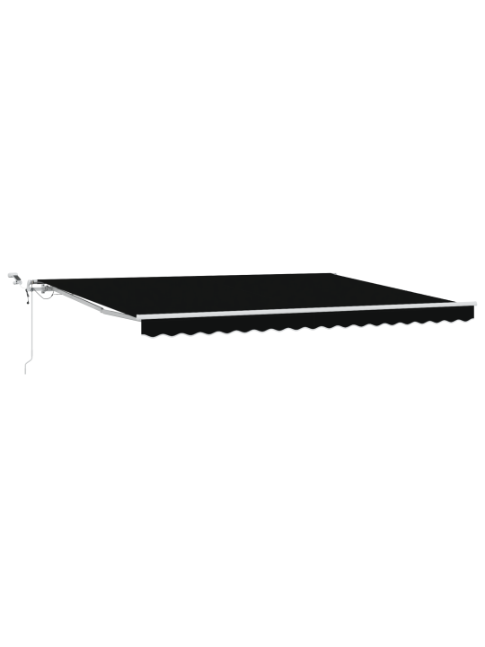 Automaattinen sisäänvedettävä markiisi led:illä musta 450x300 cm