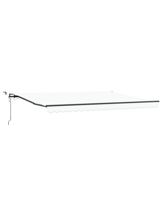 Automaattinen sisäänvedettävä markiisi led-valolla valkoinen 450x300 cm
