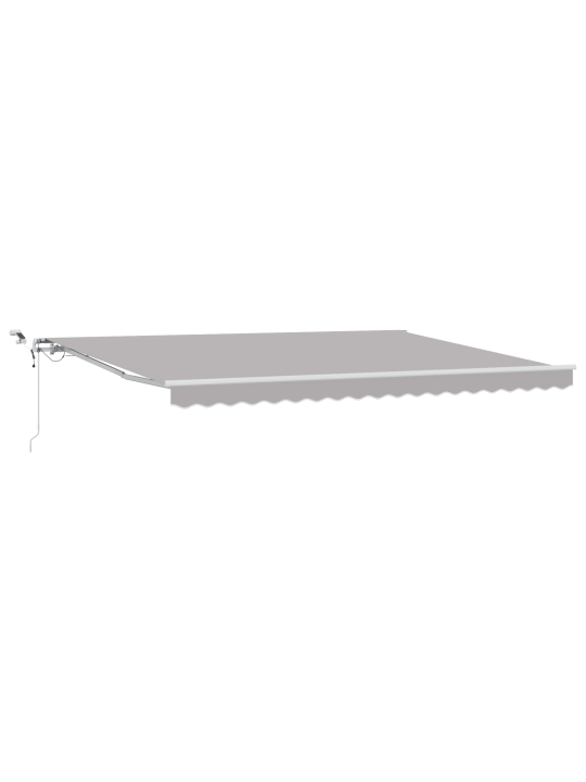 Automaattinen sisäänvedettävä markiisi led-valolla vaaleanharmaa 450x300 cm