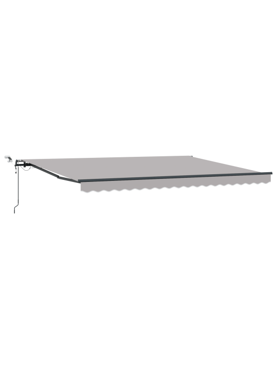 Automatisoitu sisäänvedettävä markiisi led valolla vaaleanharmaa 450x300 cm
