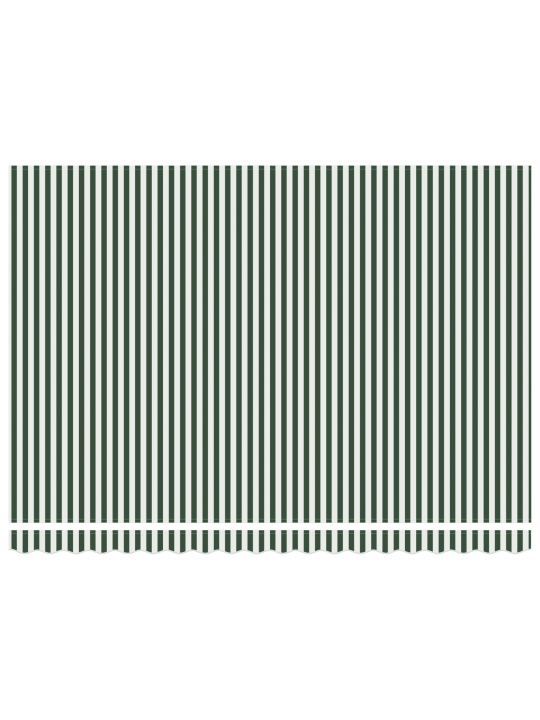 Automaattinen sisäänvedettävä markiisi led vihreä ja valkoinen 450x300 cm