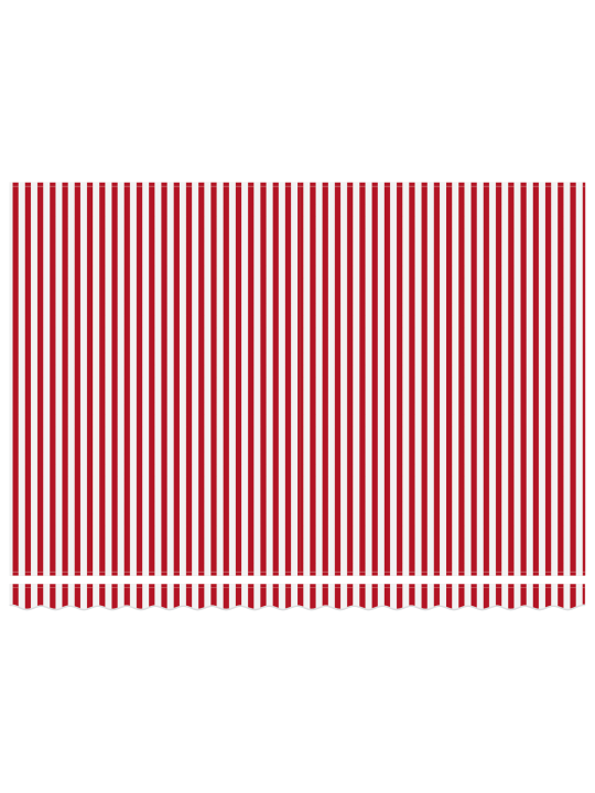 Automaattinen sisäänkäytettävä markiisi LED punaisella ja valkoisella raidalla 450x350 cm