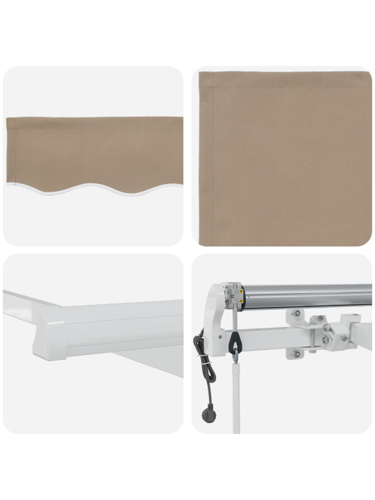 Automaattinen sisäänvedettävä markiisi beige 450x350 cm