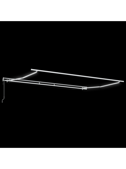 Automaattinen sisäänvedettävä markiisi led-valaistuksella vihreänä ja keltaisena, 450x350 cm