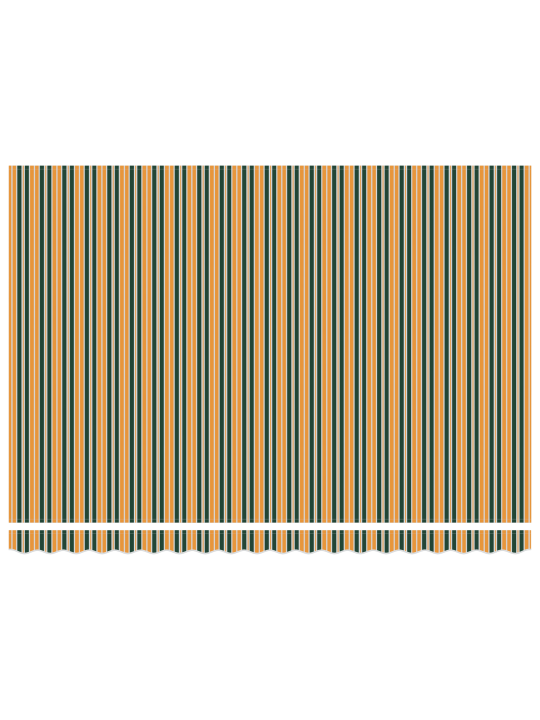Automaattinen sisäänvedettävä markiisi led-valoilla, vihreä ja keltainen, 450x350 cm
