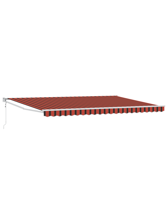 Automaatinen Sisäänvedettävä Markiisi Oranssi ja Ruskea 500x300 cm