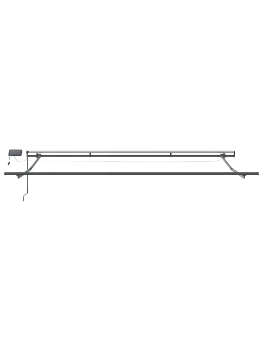 Manuaalinen sisäänvedettävä markiisi led-valolla beige 500x300 cm