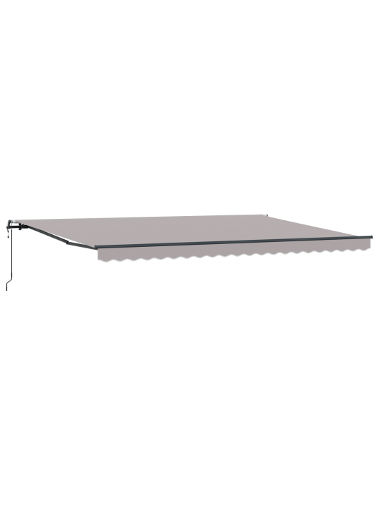Automaattinen käsikäyttöinen markiisi vaaleanharmaa 500x300 cm