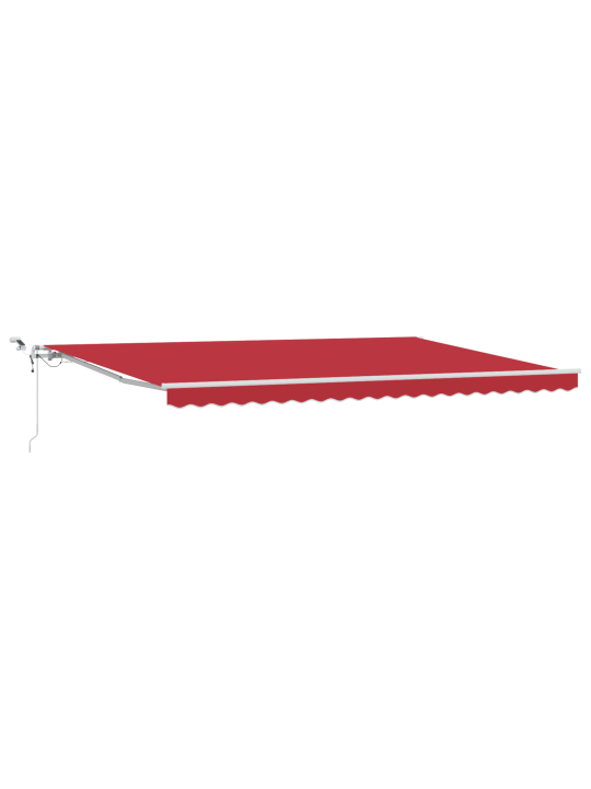 Automaattinen sisäänvedettävä markiisi led valolla punainen 500x300 cm