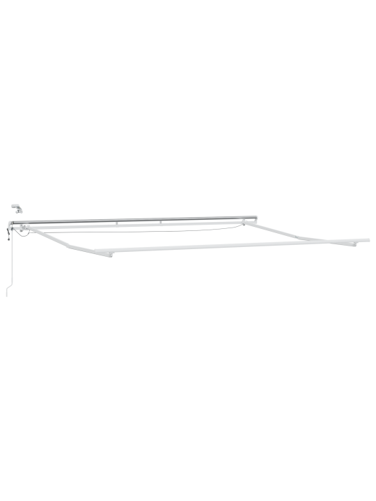 Automaattinen sisäänvedettävä markiisi led-valolla vihreä ja keltainen 500x300 cm