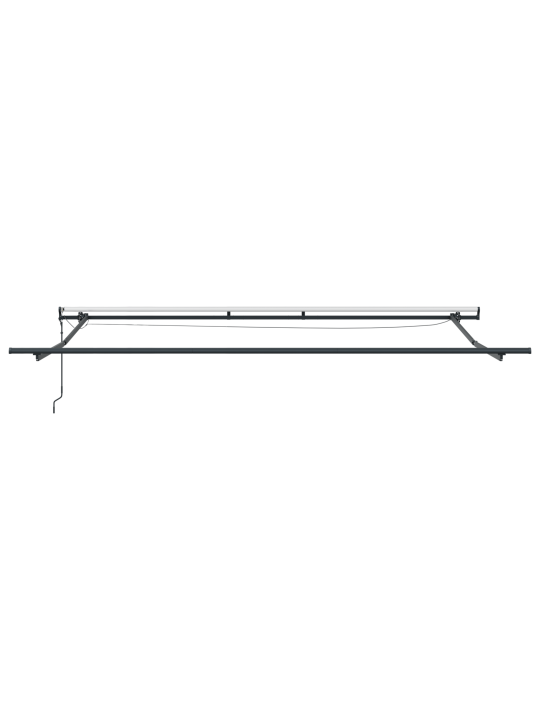 Automaattinen sisäänvedettävä markiisi led:llä vihreä ja valkoinen 500x300 cm