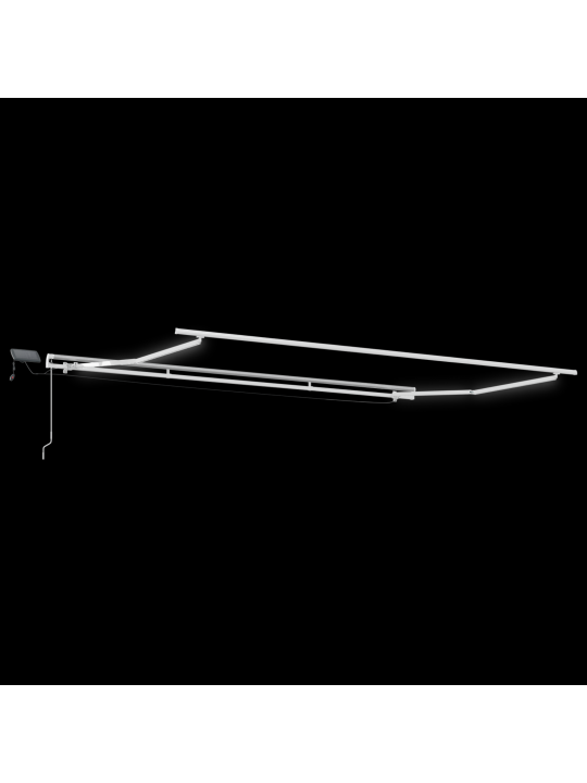 Käsikäyttöinen vetäytyvä markiisi led-valolla musta 500x350 cm
