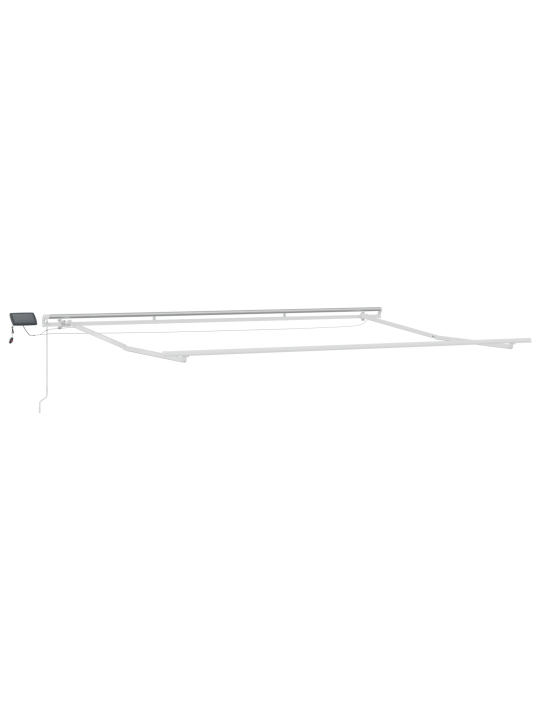 Käsikäyttöinen vetäytyvä markiisi led-valolla musta 500x350 cm