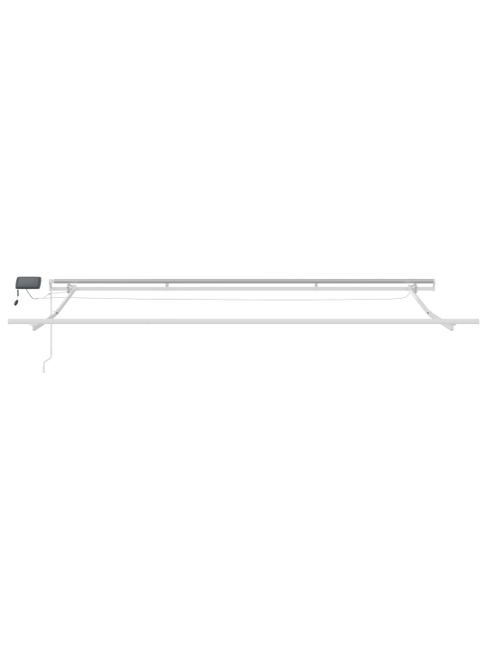 Käsikäyttöinen vetäytyvä markiisi led-valolla musta 500x350 cm