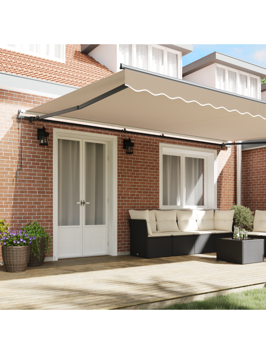 Automaattinen sisäänvedettävä markiisi beige 500x350 cm