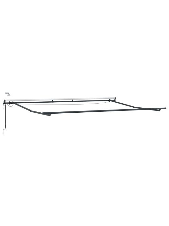 Automaattinen vetoketjullinen markiisi led:llä punainen 500x350 cm