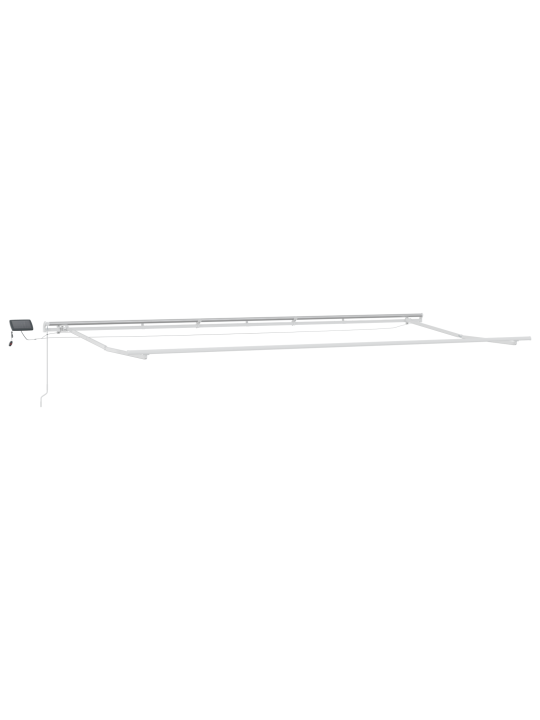 Manuaalinen sisäänvedettävä markiisi led-valolla punainen 600x300 cm