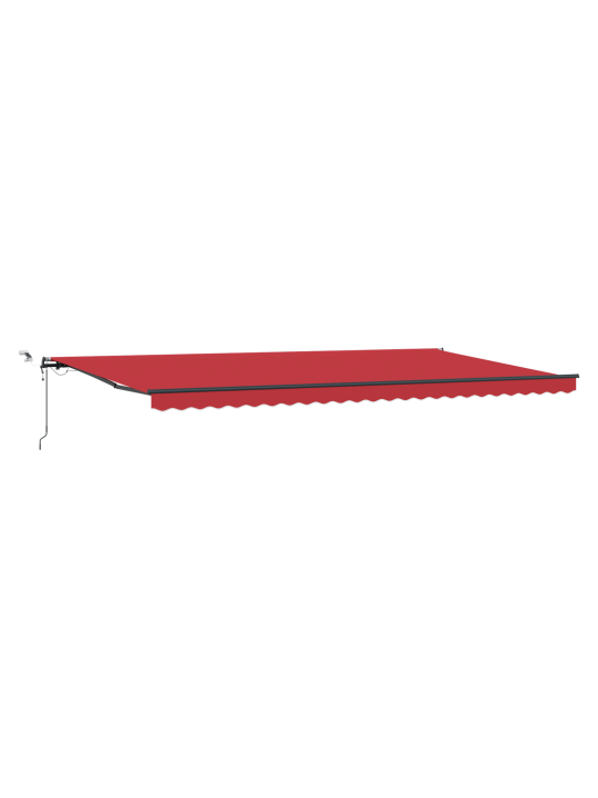 Automaattinen sisäänvedettävä markiisi led punainen 600x300 cm