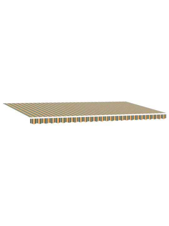 Automaattinen vetäytyvä markiisi led-valoilla vihreä ja keltainen 600x300 cm