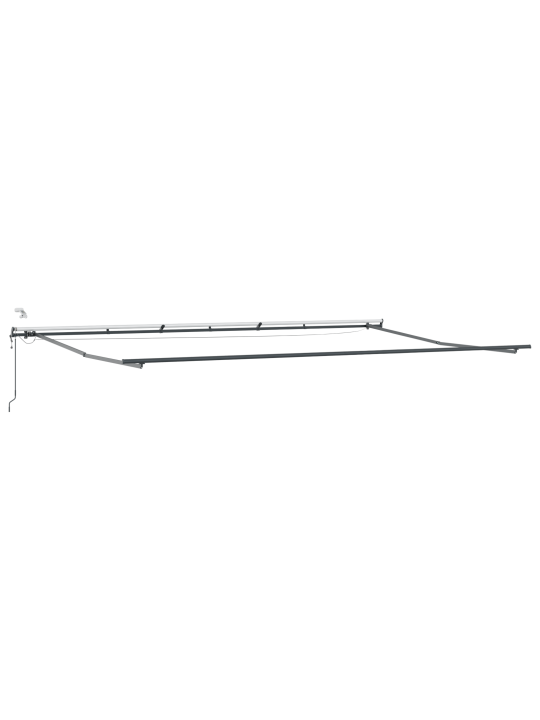 Automaattinen vetäytyvä markiisi led-valoilla vihreä ja keltainen 600x300 cm