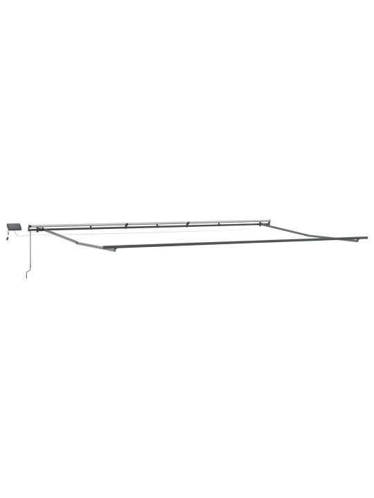 Manuaalinen sisäänvedettävä markiisi led:illä punainen 600x350 cm